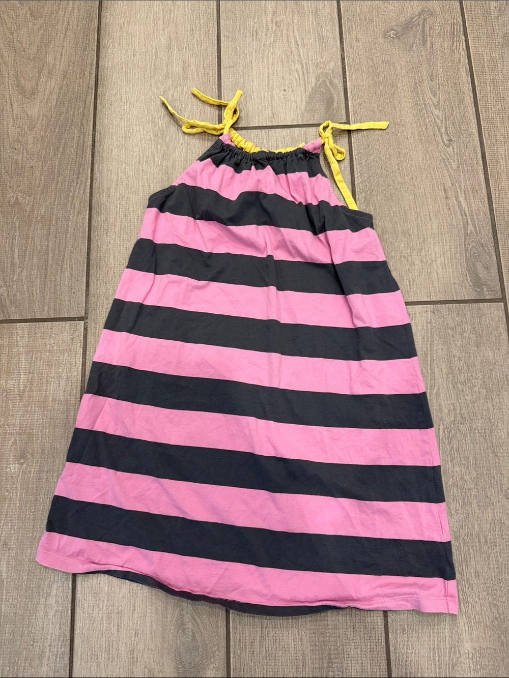 Hanna Andersson Pink and grey Striped Dress